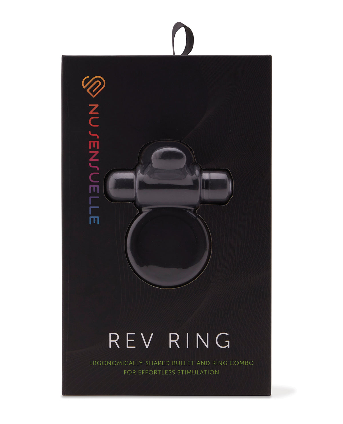 Nu Sensuelle Rev Silicone 7 Function Bullet Ring w/Flutter Tip  - Black