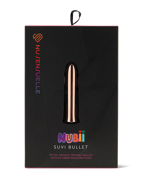 Nu Sensuelle Stimulator Petite Bullet Vibrator with Beginner-Friendly Vibration and Rose Gold Finish for Gentle Intimate Pleasure