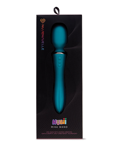 Nu Sensuelle Massage Wand Turbo Boost Heating Blue Mini Vibrator for Custom Relaxation and Stimulation