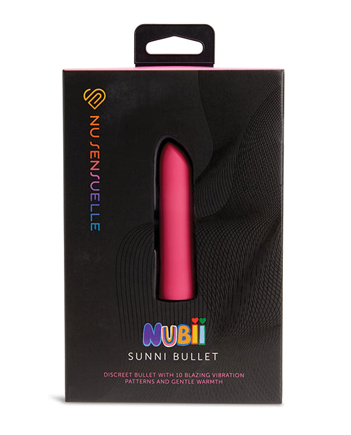 Nu Sensuelle Stimulator Sunni Nubii Pink Warming Bullet with Angled Tip for Enhanced Sensation Play