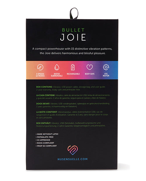 Nu Sensuelle Joie Pink Bullet Stimulator with 15 Vibration Modes