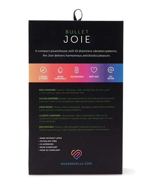 Nu Sensuelle Joie 15-Function Silicone Bullet Vibrator in Purple