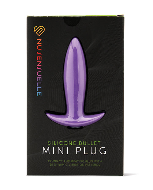 Nu Sensuelle Anal Plug Vibrating Purple Compact Size with 15 Settings for Discreet Anal Pleasure