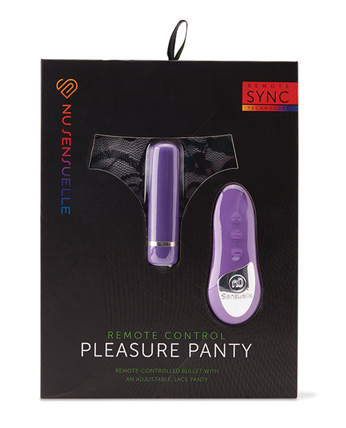 Nu Sensuelle Stimulator Purple Pleasure Panty with 15-Function Bullet and Remote Control for Discreet Couple Pleasure
