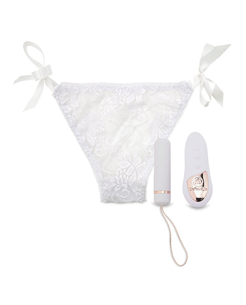 Remote Control White Pleasure Panty Bullet with 15 Vibration Modes