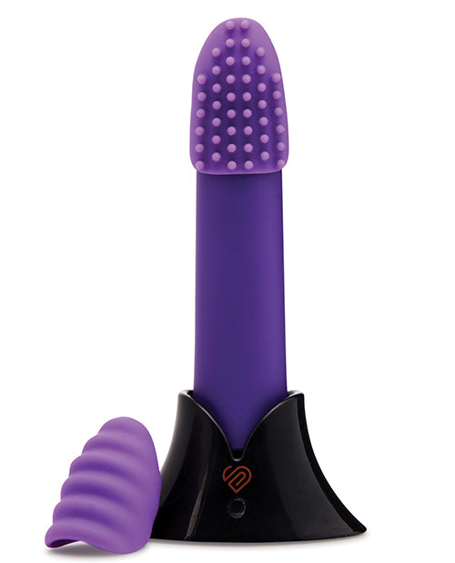 Nu Sensuelle Point Plus Bullet Stimulator with Interchangeable Sleeves - Purple