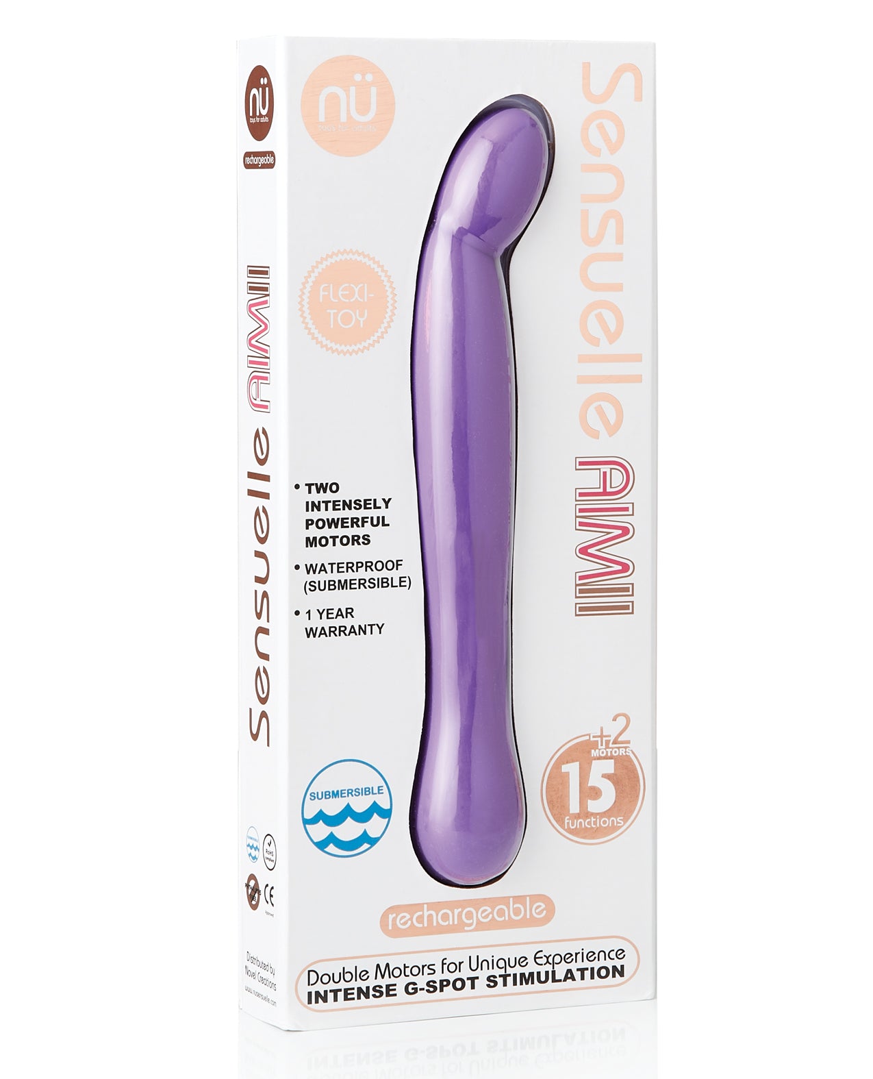 Nu Sensuelle Vibrator Flexible Dual-Motor G-Spot Stimulator Waterproof Design for Customizable Internal Pleasure