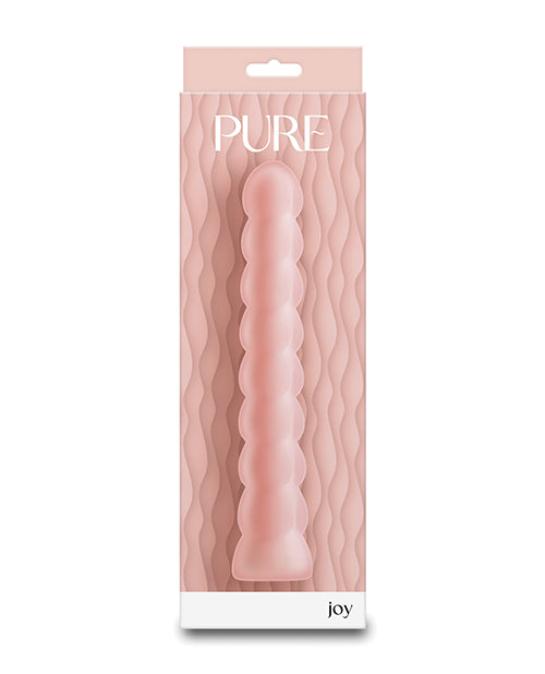 Pure Vibrators Textured Silicone Translucent Peach Design for Enhanced Stimulation and Comfort