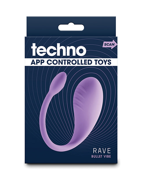 Techno App-Controlled Kegel Vibrator plush silicone purple with 10 functions for personal wellness and pleasure