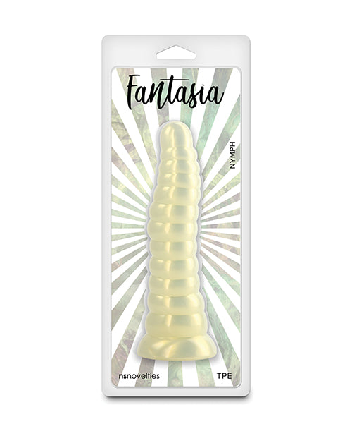 Fantasia Dildo Flexible Shimmer Amber Finish Compatible with All Lubricants for Stimulating Sensations
