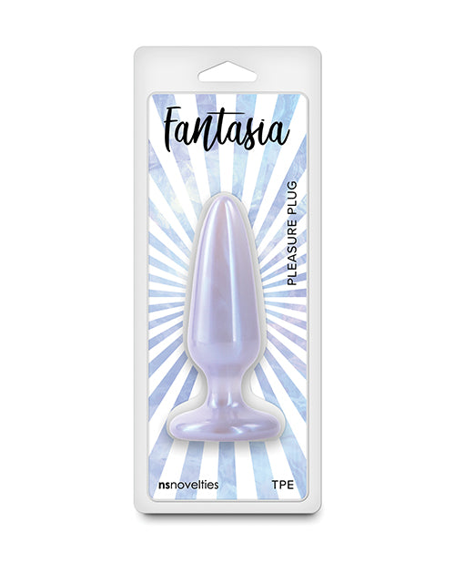 Fantasia Anal Plug Flexible TPE Shimmering Azure Finish for Comfortable Beginner Anal Play