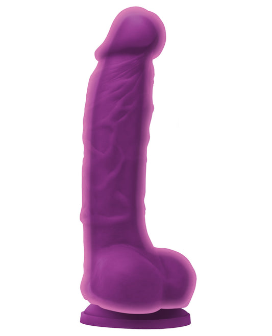 Colours Dual Density 5" Silicone Dildo with Realistic Feel - Purple