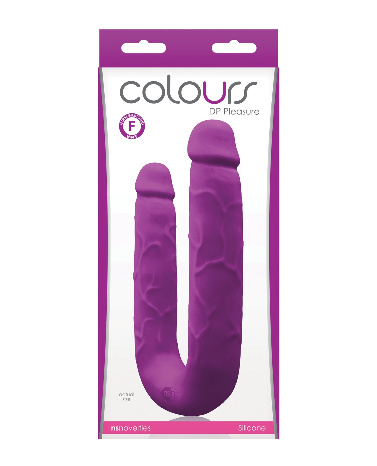 Colours Double Dong Realistic Silicone Flexible Design for Dual Penetration Pleasure