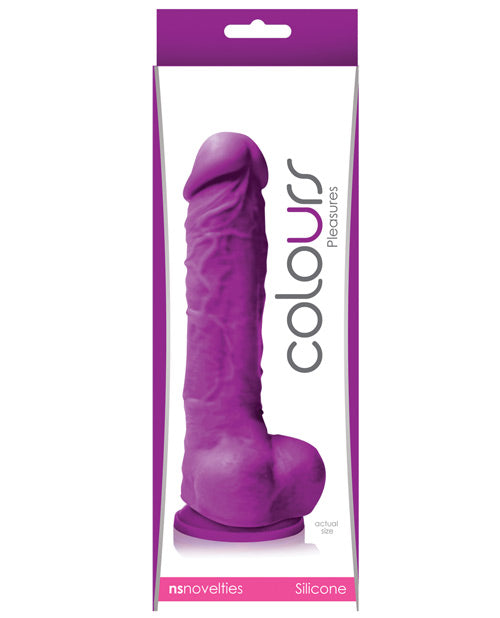 Colours Dildo Realistic Molded Silicone Satin Texture Suction Cup for Hands-Free Pleasure