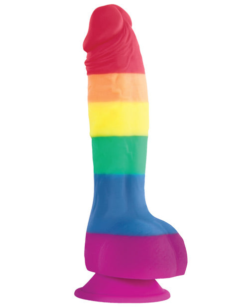 Colours Pride Edition 6" Dong with Rainbow Silicone and Suction Base