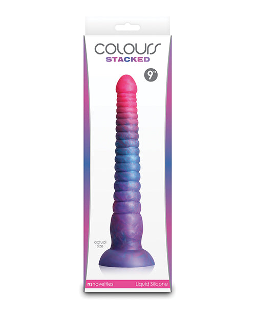 Colours Dildo Tri-Colored Pink and Blue Satin Silicone for Realistic Sensation and Visual Excitement