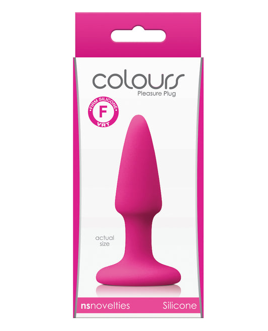 Colours Anal Plug Pink Silicone Suction Cup Base Comfortable Design for Beginner Anal Play