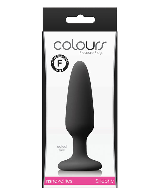 Colours Anal Plug Satin Smooth Platinum Silicone Suction Cup Base for Comfortable Safe Play