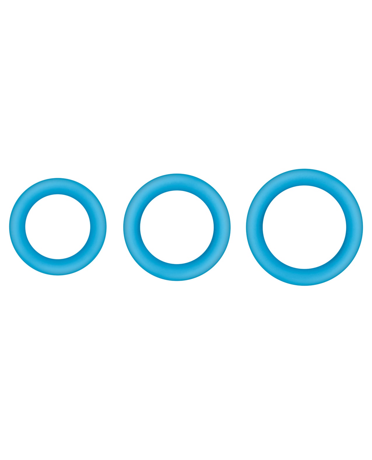 Firefly Halo Medium Blue Glow-in-the-Dark Silicone Cock Ring