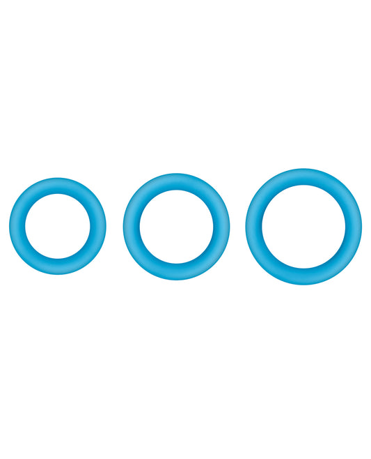 Firefly Halo Medium Blue Glow-in-the-Dark Silicone Cock Ring