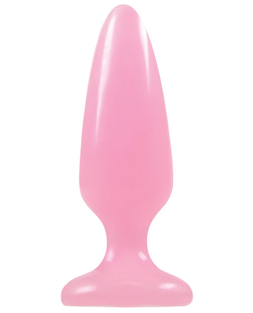 Firefly Medium Pink Anal Plug with Glow-in-the-Dark TPE