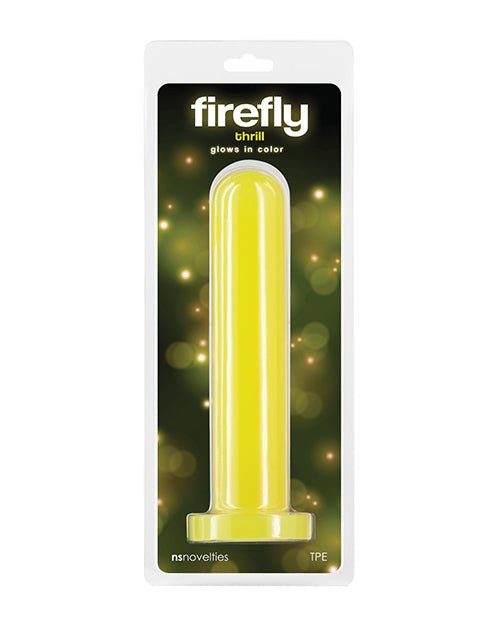 Firefly Glow-in-the-Dark Dildo Large Yellow with Suction Cup and Body-Safe TPE for Intimate Play