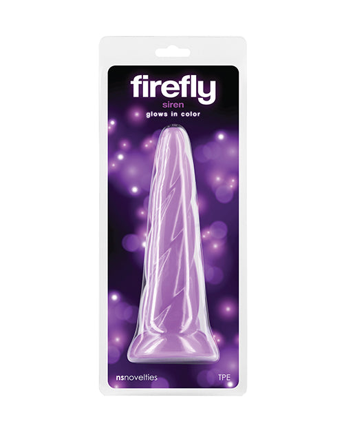 Firefly Dildo Glow in the Dark Purple TPE Body-Safe Material for Nighttime Play