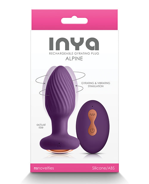 Inya Anal Plug Remote-Controlled Gyrating Motor Water-Resistant Design for Enhanced Anal Pleasure