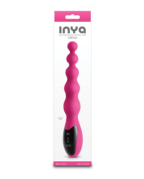 Inya Anal Vibrator Digital Screen Graduated Beads Rechargeable Silicone for Targeted Anal Stimulation