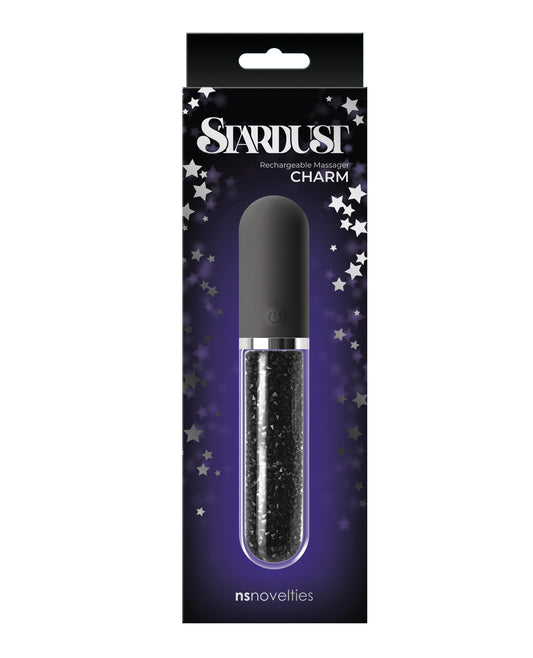 Stardust Stimulator with Swarovski Crystals and Borosilicate Glass for Elegant Rechargeable Vibrations