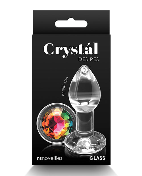 Crystal Glass Anal Plug Rainbow Gem Borosilicate Design for Stylish Anal Play and Comfort