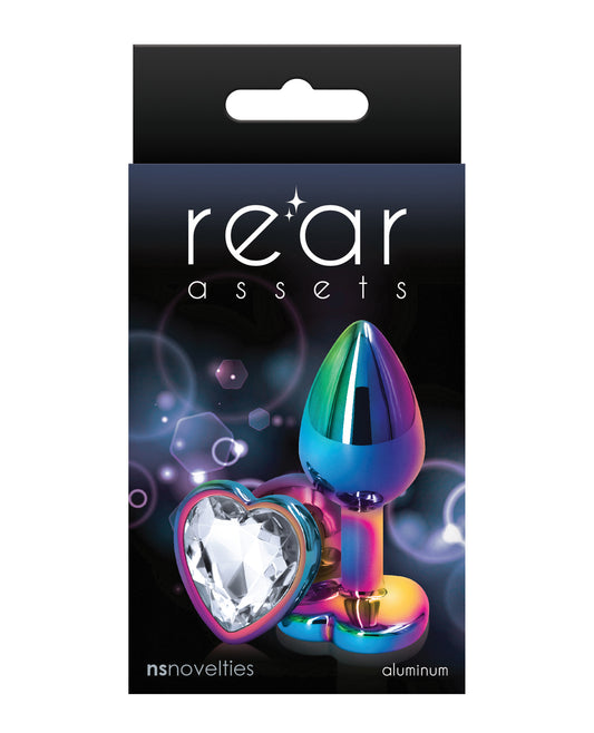 Rear Assets Anal Plug small chrome-plated heart design lightweight aluminum for pleasurable intimate play