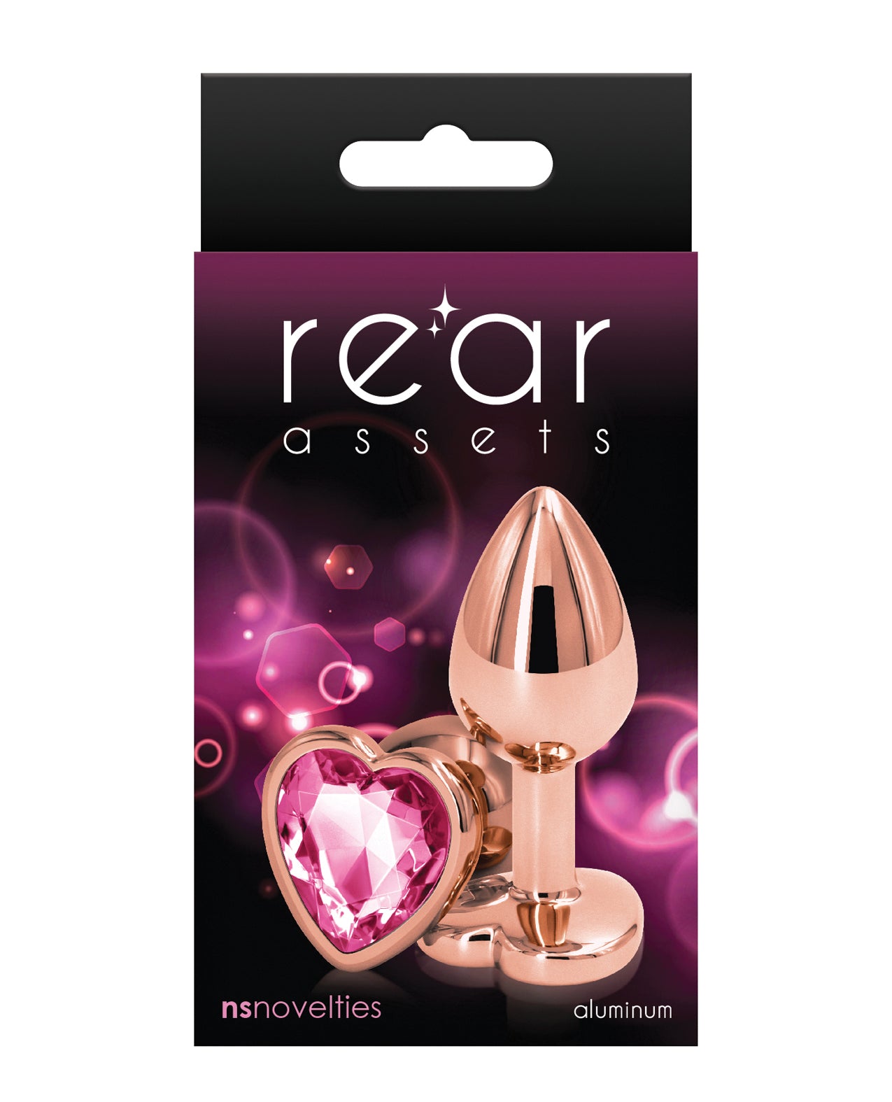 Rear Assets Anal Plug Rose Gold Heart Chrome-Plated Lightweight Aluminum for Sensual Excitement