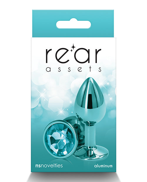 Rear Assets Anal Toy Chrome-Plated Lightweight Aluminum Teal for Body Safe Anal Play