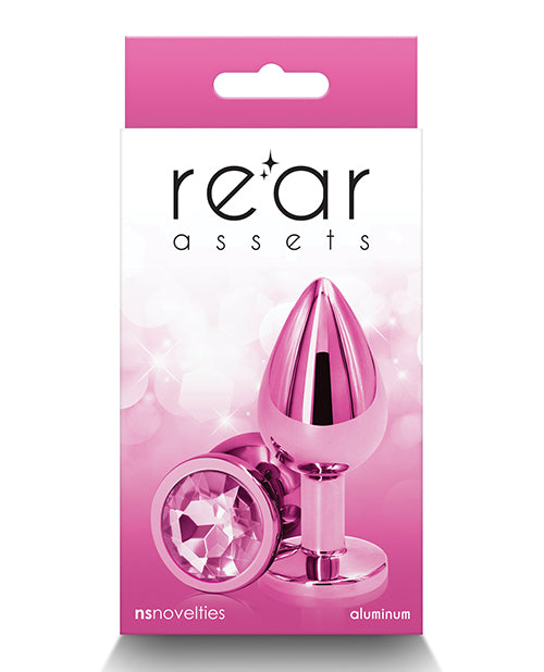 Rear Assets Anal Plug Chrome-Plated Aluminum Medium Pink for Comfortable Sensual Play