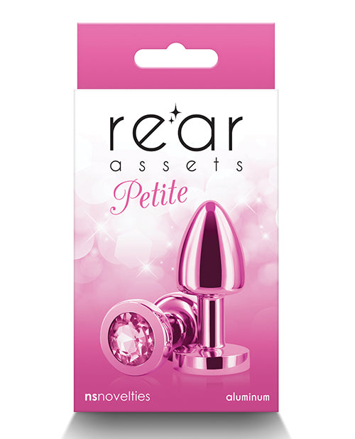 Rear Assets Anal Plug Lightweight Chrome-Plated Aluminum Petite Pink Design for Visual Excitement