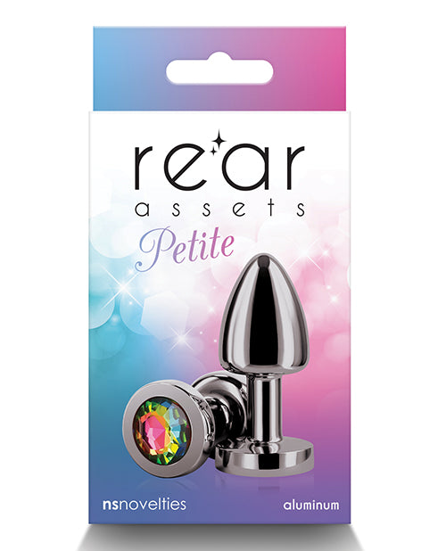 Rear Assets Anal Plug Lightweight Aluminum Chrome Rainbow Finish for Comfortable Sensual Play