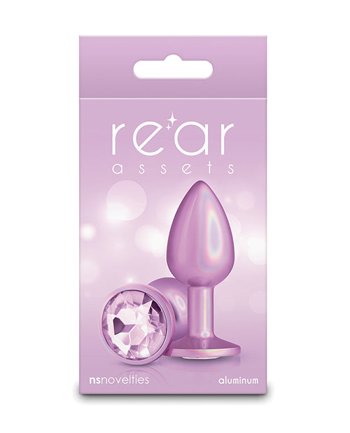 Rear Assets Anal Plug Iridescent Pink Chrome-Plated Lightweight Design for Sensual Stimulation
