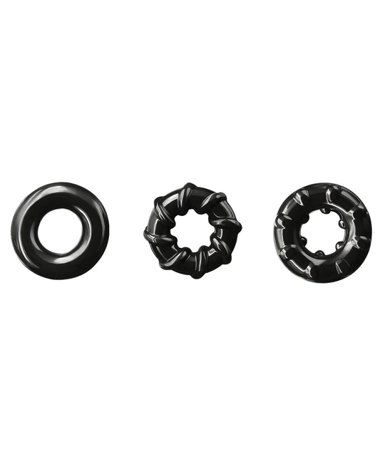 Renegade Dyno Rings - Black Stretchy Odorless Penis Enhancement Rings
