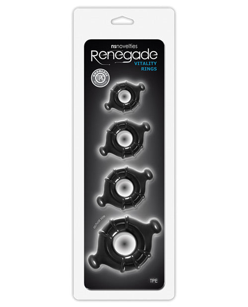 Renegade Penis Enhancement Vitality Rings Flexible TPE Set for Stamina and Comfort