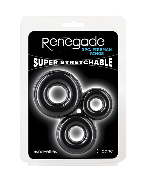 Renegade Penis Enhancement Rings Soft Silicone Comfortable Fit Set for Stamina Support