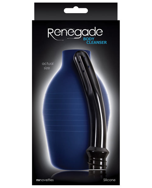 Renegade Anal Product Blue Body Cleanser with Flexible Nozzle and Removable Bulb for Personal Hygiene