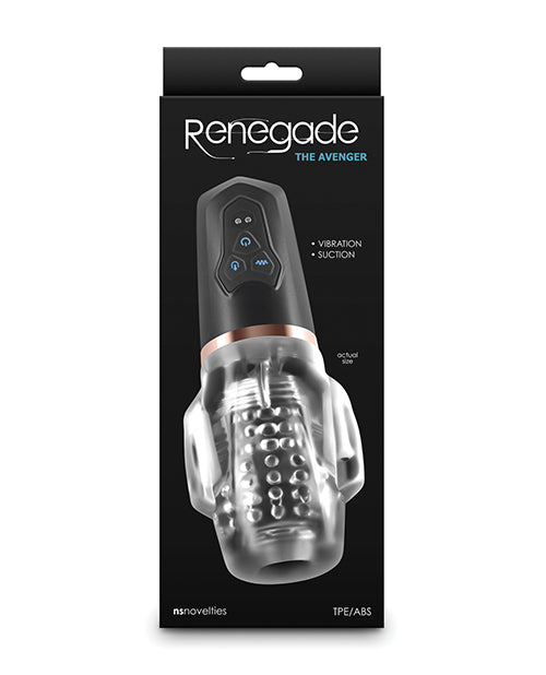 Renegade Electronic Male Masturbator with Suction and Vibration Modes for Simulated Oral Pleasure