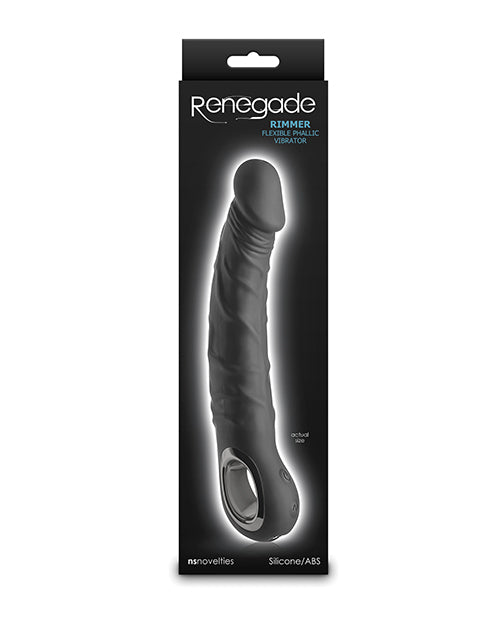 Renegade Vibrator Flexible Silicone Vibrating Dong with Handle for Targeted Stimulation