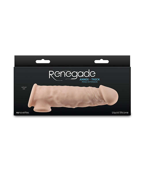 Renegade Penis Enhancement Thick Sheath with Ball-Drop and Textured Silicone for Realistic Enhancement and Partner Satisfaction