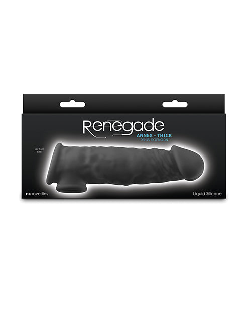 Renegade Penis Enhancement Realistic Liquid Silicone Thick Sheath with Ball-Drop for Secure Fit and Partner Stimulation
