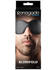 Renegade Bondage Blindfold black vinyl sensory play contoured fit for enhanced restraint and light deprivation