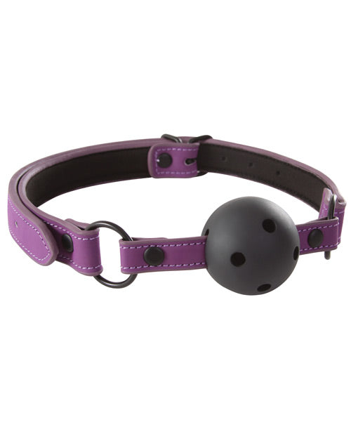 Purple Vinyl Bondage Ball Gag with Neoprene Lining by Lust Bondage