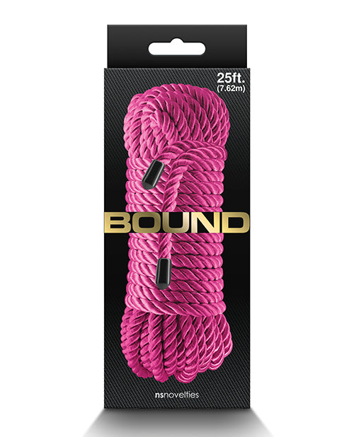 Bound Bondage Rope Soft Pink 25-Foot Non-Chafing Design for Comfortable Bedroom Restraint
