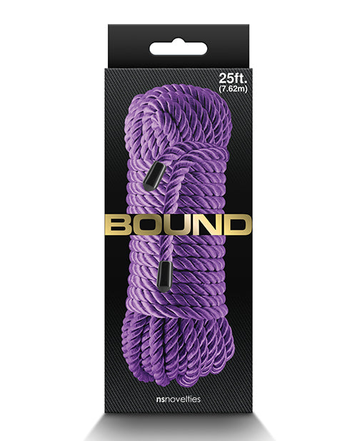 Bound Bondage Rope Purple Soft Polyester 25ft Non-Chafing for Sensory Play and Secure Restraint